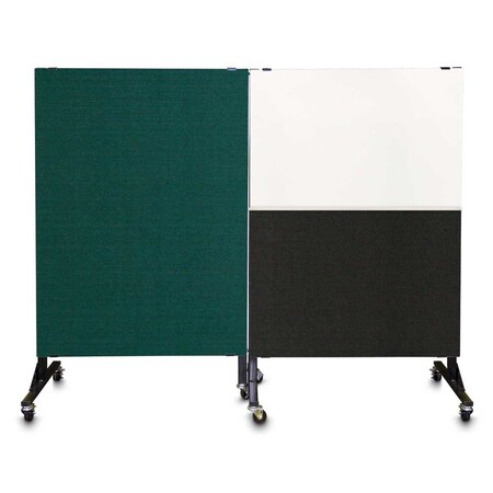 United Visual Products Enclosed Corkboard, 3 Door, 96"x48", 4" Fra, UV3427-GOLD-PEARL UV3427-GOLD-PEARL